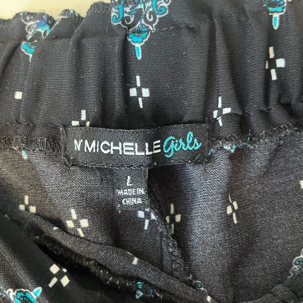My Michelle Girls Wide Leg Palazzo Style Pants Black Blue Pink Girls Size Large - Picture 4 of 5